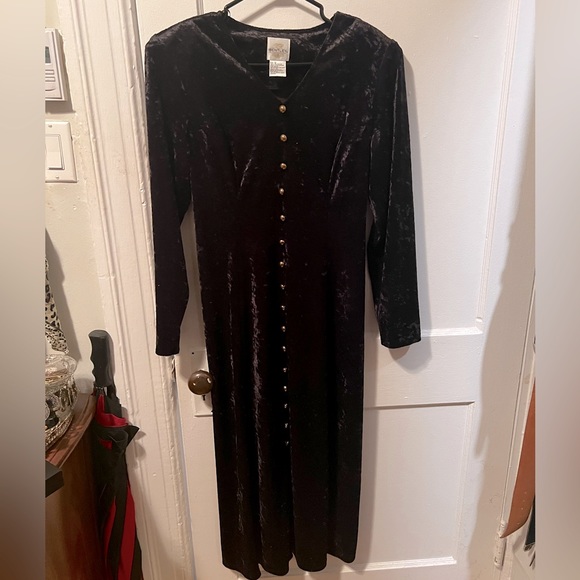 90s crushed velvet maxi - Picture 1 of 4